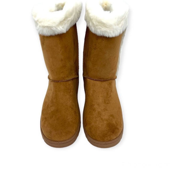 NEW SO Abigail Women's Chestnut Faux-Fur Winter Boots - Picture 2 of 9